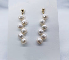 将图片加载到图库查看器，Korean Gold/Silver stud coin pearls flat side 6mm earrings
