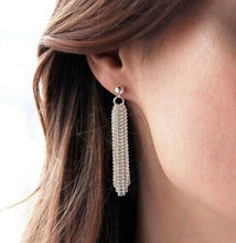 Load image into Gallery viewer, Korean Fashion Stainless Steel 7 Layers 2x2mm Curb Chain Earrings Gothic Studs 5-6cm
