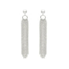 Load image into Gallery viewer, Korean Fashion Stainless Steel 7 Layers 2x2mm Curb Chain Earrings Gothic Studs 5-6cm
