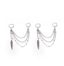 Load image into Gallery viewer, Steel Korean BTS style 3 layers 6-6.5cm Hoop Earrings
