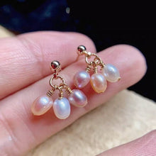 Load image into Gallery viewer, 18K Gold Plated Multiple Color 4mm Small AAA Oval Pearl Earring
