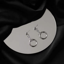 이미지를 갤러리 뷰어에 로드 , 한국 강철 10mm 원형 링 스터드 귀걸이 펑크 체인 남여 귀걸이
