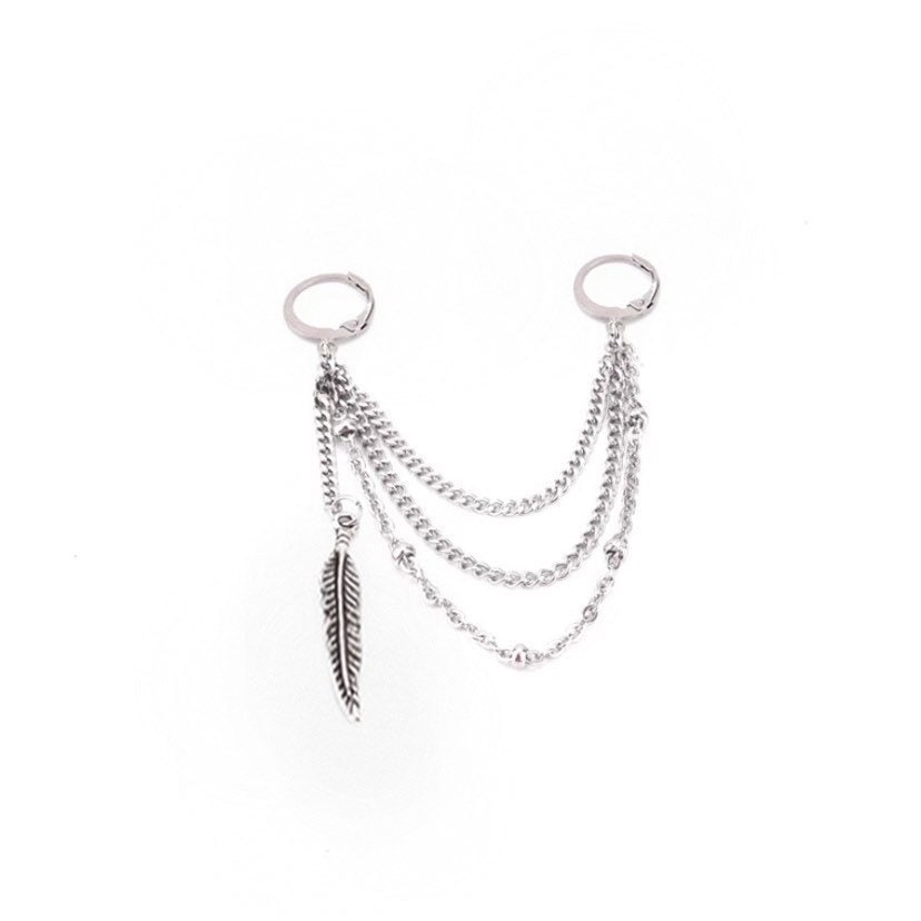 Steel Korean BTS style 3 layers 6-6.5cm Hoop Earrings