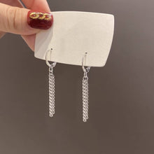 Load image into Gallery viewer, Stainless Steel Kpop Korean Hoop Earring 2X3mm Chain Punk Earring Unisex 4cm
