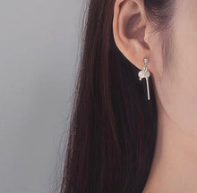 이미지를 갤러리 뷰어에 로드 , 한국 패션 기하학 3cm 직사각형 참 5mm 크리스탈 진주 귀걸이
