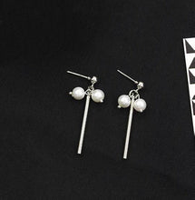 이미지를 갤러리 뷰어에 로드 , 한국 패션 기하학 3cm 직사각형 참 5mm 크리스탈 진주 귀걸이
