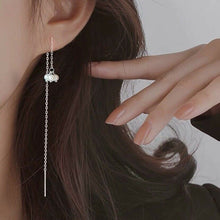 Load image into Gallery viewer, Stainless Steel Korean Style 4mm Mini Baroque Pearls 11cm Threader Earrings
