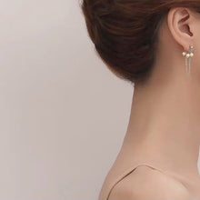 이미지를 갤러리 뷰어에 로드 , 한국 골드/실버 체인 트렌드 패션 4mm 크리스탈 진주 귀걸이
