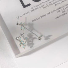 이미지를 갤러리 뷰어에 로드 , 실버 체인 4mm 라이트 블루 아쿠아마린 연마 비즈 귀걸이
