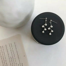 이미지를 갤러리 뷰어에 로드 , 스틸 패션 한국 유리 작은 진주 5-6mm 드롭 꽃 귀걸이
