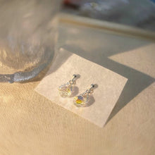 이미지를 갤러리 뷰어에 로드 , 한국 패션 실버 8mm 투명 Ab 연마 비즈 무지개 컬러 귀걸이 스터드
