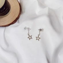 将图片加载到图库查看器，S925 5mm AAA Button Pearls Star Pendant Stud Earrings
