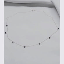이미지를 갤러리 뷰어에 로드 , 써지컬 스틸 4mm 블랙 토르말린 연마 비즈 목걸이 16-18인치 스프링 링
