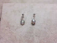 将图片加载到图库查看器，Dangle/ Stud Silver 5-6MM Small Genuine Natural Translucent Labradorite Grade AAA Round Beads Earrings
