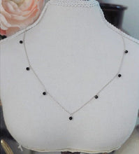 이미지를 갤러리 뷰어에 로드 , 써지컬 스틸 4mm 블랙 토르말린 연마 비즈 목걸이 16-18인치 스프링 링
