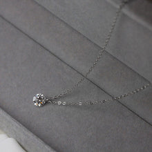 Load image into Gallery viewer, S925 5mm AAAA Mini Small Cubic Zirconia 1mm Cable Chain Dainty Necklace 16-18 Inches
