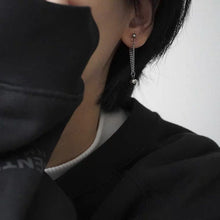 이미지를 갤러리 뷰어에 로드 , 한국 스타일 4mm 부드러운 비즈 스테인레스 스틸 체인 귀걸이 4cm
