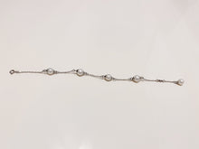 将图片加载到图库查看器，S925 Silver AAAA South Sea Round White Pearls 6-7mm Spring Ring Cable Chain
