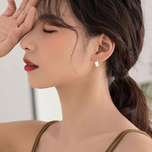 이미지를 갤러리 뷰어에 로드 , 스테인레스 스틸 8mm 더블 소형 원형 참 귀걸이 스터드 미니멀리스트
