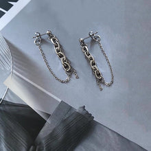 이미지를 갤러리 뷰어에 로드 , 한국 체인 링크 5x7mm 타원형 링 실버 체인 스틸 귀걸이 스터드 6cm
