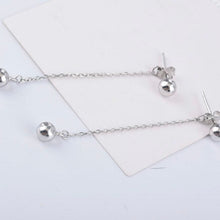 Load image into Gallery viewer, Korean Kpop Style Stud 4mm Bead Earring Solid Stainless Steel 5cm
