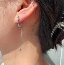 이미지를 갤러리 뷰어에 로드 , 한국어 클립 체인 링크 5x7mm 타원형 반지 실버 체인 스틸 귀걸이 스터드 7cm
