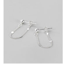 Load image into Gallery viewer, Korean Kpop Style Silver Punk Minimalist Trend Fashion Chain Earrings 3cm
