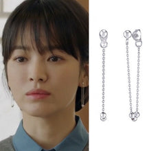 Load image into Gallery viewer, Korean kpop 4mm steel bead chain stud earrings
