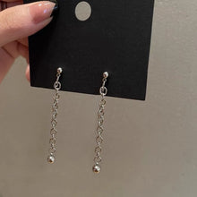 Load image into Gallery viewer, Korean Earring Korea Kpop 3mm Circle Ring Chain Stud 4mm Beads Earring
