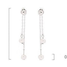 将图片加载到图库查看器，S925/Surgical Steel 3mm Mini Baroque Pearls Short Chain Earrings 3.5cm
