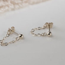 이미지를 갤러리 뷰어에 로드 , 한국 미니멀리스트 1.2mmx1mm 체인 2-2.5cm 미니 스테인레스 스틸 스터드 귀걸이
