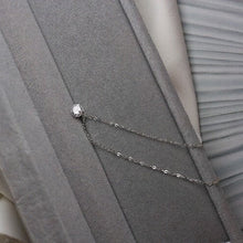 Load image into Gallery viewer, S925 5mm AAAA Mini Small Cubic Zirconia 1mm Cable Chain Dainty Necklace 16-18 Inches
