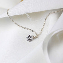 Load image into Gallery viewer, S925 5mm AAAA Mini Small Cubic Zirconia 1mm Cable Chain Dainty Necklace 16-18 Inches
