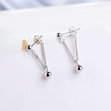 이미지를 갤러리 뷰어에 로드 , 한국 스타일 4mm 부드러운 비즈 스테인레스 스틸 체인 귀걸이 4cm
