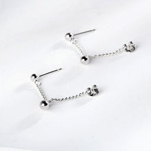 이미지를 갤러리 뷰어에 로드 , 한국 스타일 4mm 부드러운 비즈 스테인레스 스틸 체인 귀걸이 4cm
