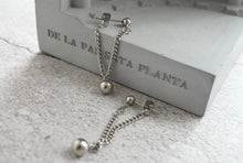 이미지를 갤러리 뷰어에 로드 , 한국 스타일 4mm 부드러운 비즈 스테인레스 스틸 체인 귀걸이 4cm
