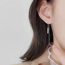 이미지를 갤러리 뷰어에 로드 , 한국산 스테인레스 스틸 직사각형 참 바 12cm 스레더 귀걸이
