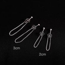 Load image into Gallery viewer, Surgical Steel Korean Fashion Trend Studs Ear Jacket K-Pop Star Style Chain Punk Earring 2cm/3cm
