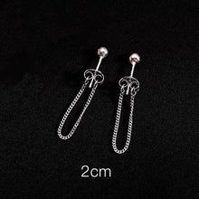 Load image into Gallery viewer, Surgical Steel Korean Fashion Trend Studs Ear Jacket K-Pop Star Style Chain Punk Earring 2cm/3cm
