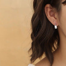 이미지를 갤러리 뷰어에 로드 , 스테인레스 스틸 8mm 더블 소형 원형 참 귀걸이 스터드 미니멀리스트
