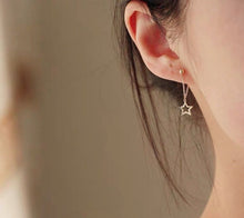 이미지를 갤러리 뷰어에 로드 , 판매 중 한국 패션 스타일 스타 체인 귀걸이 스테인레스 스틸 4cm
