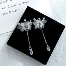 이미지를 갤러리 뷰어에 로드 , 스터드 한국 패션 화이트 아크릴 꽃 귀걸이 8cm 무지개 눈물 드롭 연마된 구슬
