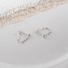 이미지를 갤러리 뷰어에 로드 , 한국 미니멀리스트 1.2mmx1mm 체인 2-2.5cm 미니 스테인레스 스틸 스터드 귀걸이
