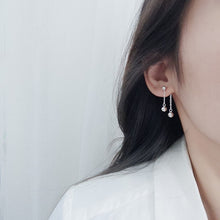 이미지를 갤러리 뷰어에 로드 , 한국어 더블 4mm 스틸 비즈 솔리드 메탈 귀걸이 스터드 4cm
