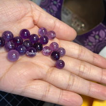 Load image into Gallery viewer, S925 AAA Amethyst 7-8mm Round Bead Necklace 16-18 Inches
