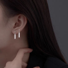 이미지를 갤러리 뷰어에 로드 , 스테인레스 스틸 2cm 직사각형 참 스터드 귀걸이 남여 공용 미니멀리스트 펑크
