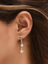 이미지를 갤러리 뷰어에 로드 , Asymmetrical Stars Chain Stud Steel Earrings, 2-piece Different Design, Stylish and Edgy Jewelry.
