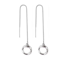 Load image into Gallery viewer, Korean Fashion 10mm Circle Geometric Ring Threader Earrings 10-11cm
