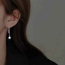 이미지를 갤러리 뷰어에 로드 , 한국 패션 스타일 10mm 별 참 귀걸이 스테인레스 스틸 5cm
