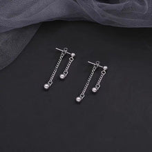 이미지를 갤러리 뷰어에 로드 , 한국어 더블 4mm 스틸 비즈 솔리드 메탈 귀걸이 스터드 4cm
